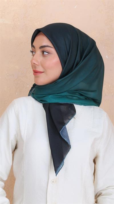 Locella Pamuk Vual Eşarp Siyah Zümrüt-14