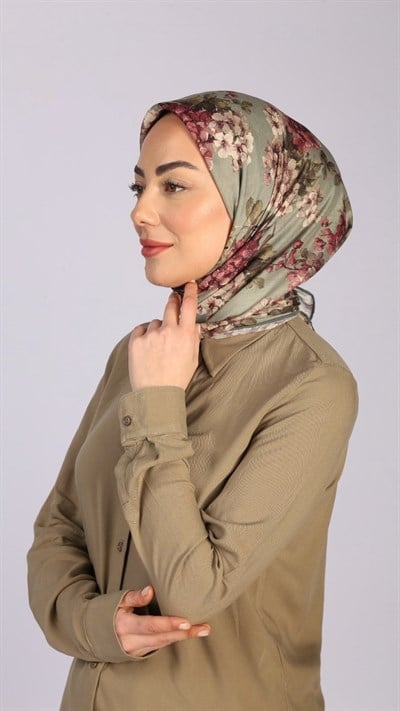 Locella Pamuk Vual Eşarp Yeşil