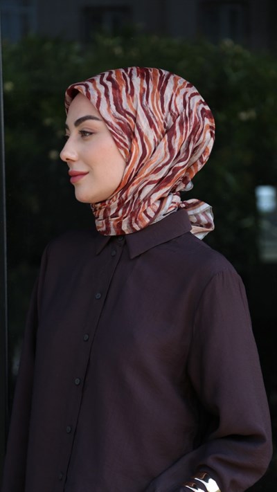 Locella Pamuk Vual Eşarp Kiremit