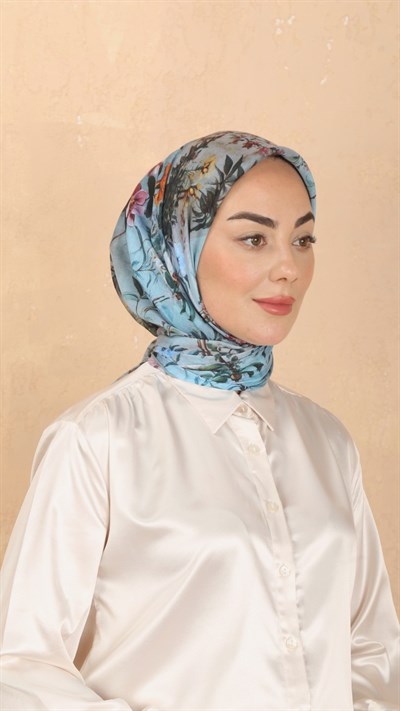 Locella Pamuk Vual Eşarp Turkuaz