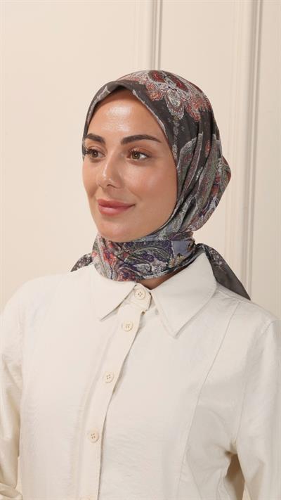 Locella Pamuk Vual Eşarp Haki Yeşil-11 