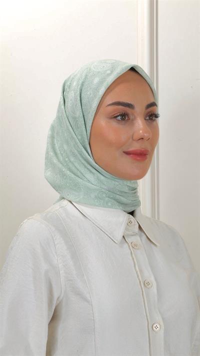 Locella Pamuk Vual Eşarp Yeşil-16