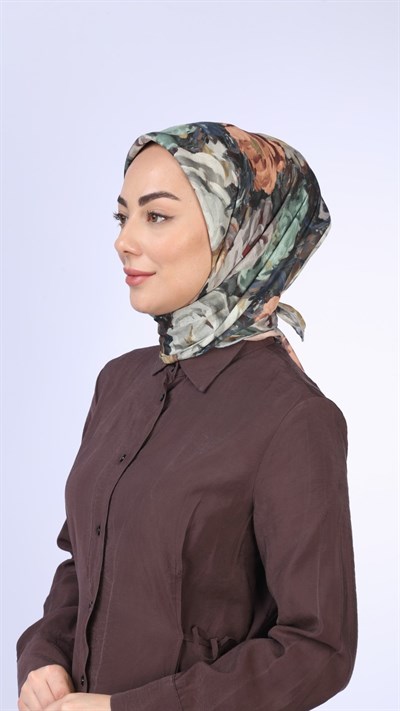 Locella Pamuk Vual Eşarp Yeşil