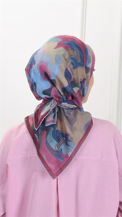 Locella Pamuk Vual Eşarp Vişne-6