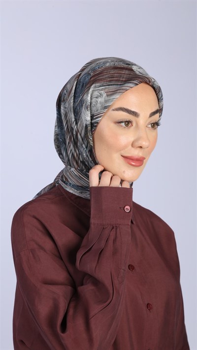 Locella Pamuk Vual Eşarp Kahve