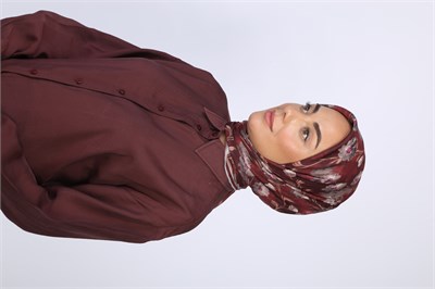 Locella Pamuk Vual Eşarp-Bordo