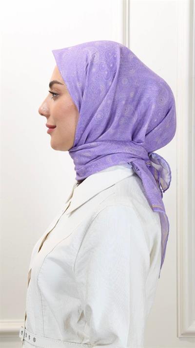 Locella Pamuk Vual Eşarp Canlı Lila-13