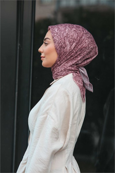 Locella Pamuk Vual Eşarp-Mürdüm
