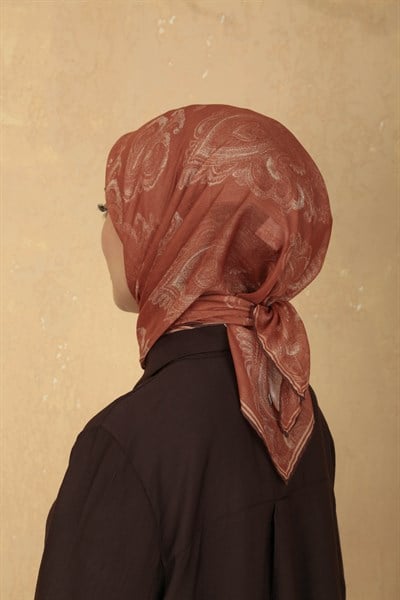 Locella Pamuk Vual Eşarp Turuncu