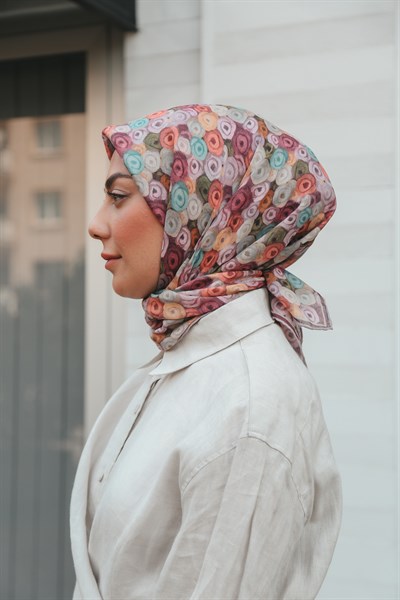 Locella Pamuk Vual Eşarp Vişne