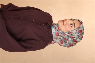 Locella Pamuk Vual Eşarp-Kırmızı