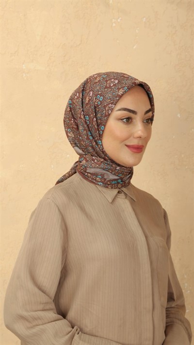 Locella Pamuk Vual Eşarp Kahve