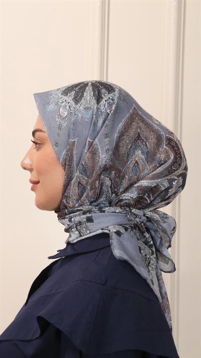 Locella Pamuk Vual Eşarp Gri-2