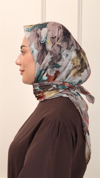 Locella Pamuk Vual Eşarp Kiremit-1