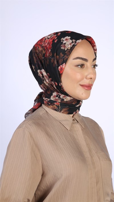 Locella Pamuk Vual Eşarp Siyah