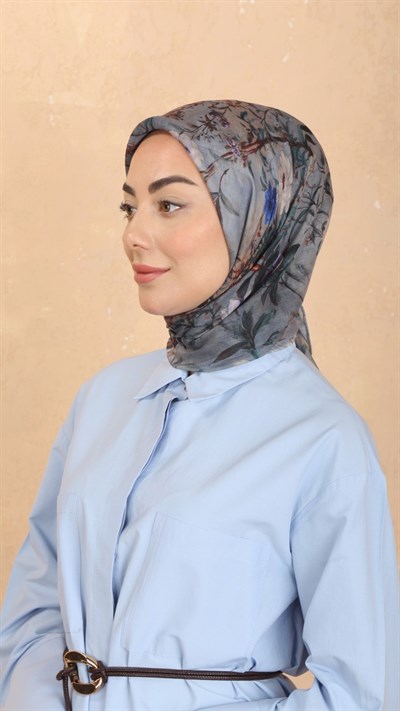 Locella Pamuk Vual Eşarp Gri