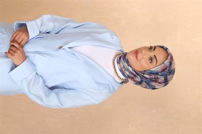 Locella Pamuk Vual Eşarp Lacivert