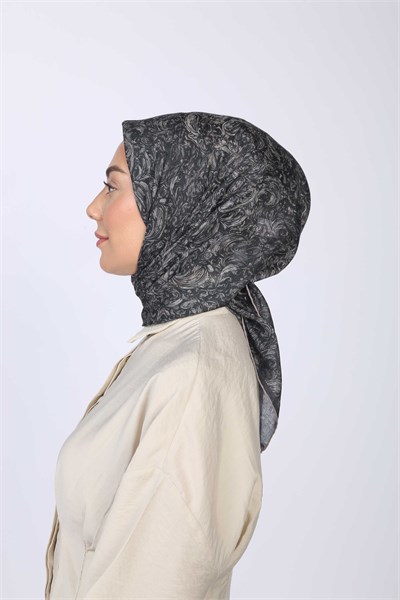 Locella Pamuk Vual Eşarp-Siyah