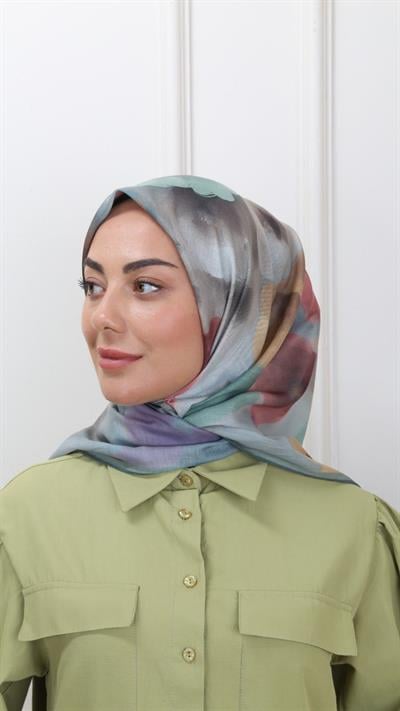 Locella Pamuk Vual Eşarp Mint Yeşil-9