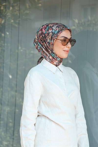 Locella Pamuk Vual Eşarp Kahverengi