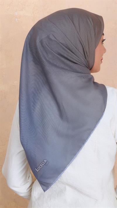 Locella Pamuk Vual Eşarp Gri Karamel-4