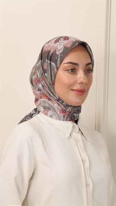 Locella Pamuk Vual Eşarp Haki Yeşil-11 