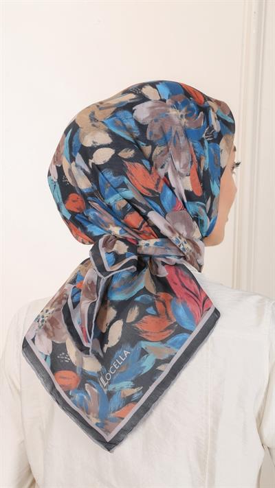 Locella Pamuk Vual Eşarp Siyah-8