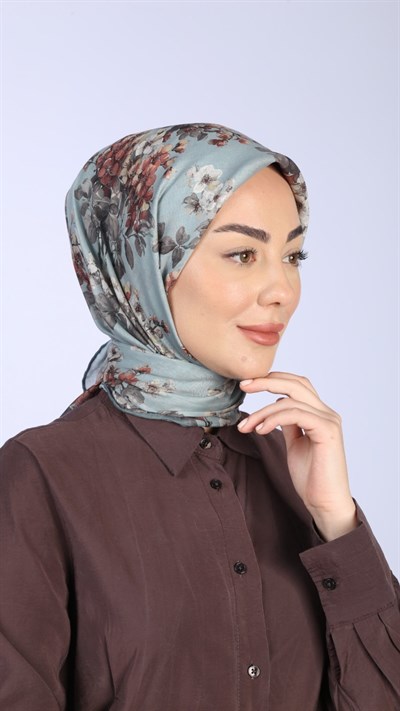 Locella Pamuk Vual Eşarp Su Yeşili