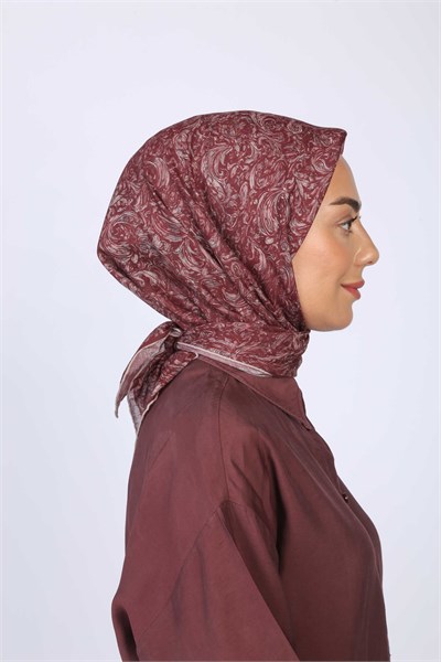 Locella Pamuk Vual Eşarp-Bordo