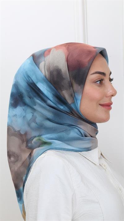 Locella Pamuk Vual Eşarp Petrol-4