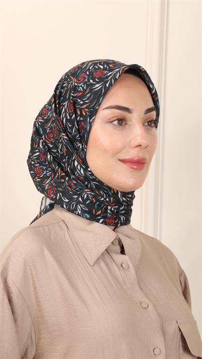Locella Pamuk Vual Eşarp Siyah-3