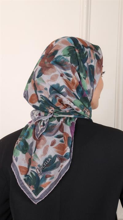Locella Pamuk Vual Eşarp Gri-3