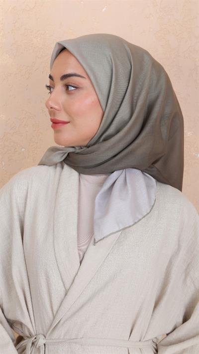 Locella Pamuk Vual Eşarp Yeşil Vizon-9