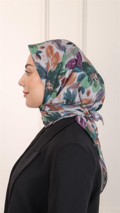 Locella Pamuk Vual Eşarp Gri-3