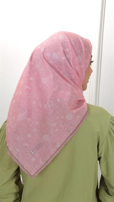 Locella Pamuk Vual Eşarp Soft Pembe-7