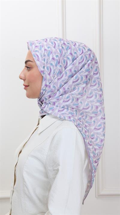 Locella Pamuk Vual Eşarp Lila-8