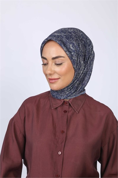 Locella Pamuk Vual Eşarp-Lacivert
