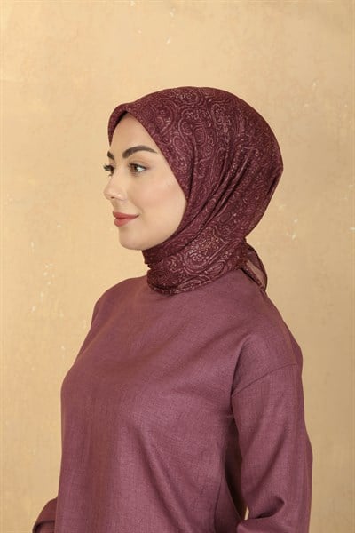 Locella Pamuk Vual Eşarp Mürdüm