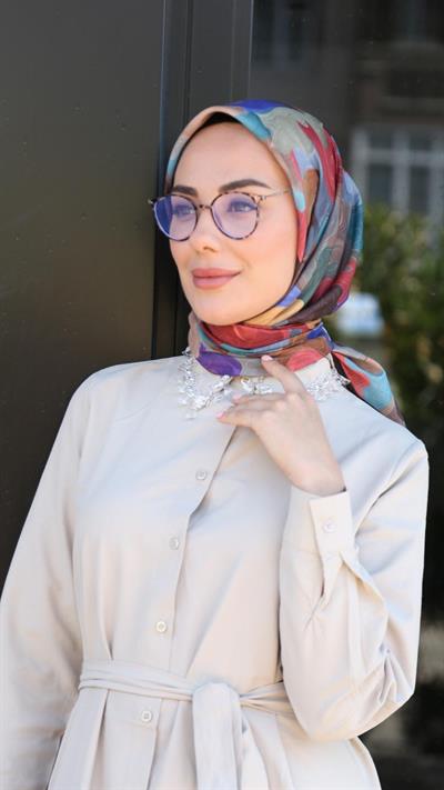 Locella Pamuk Vual Eşarp Kahve-12