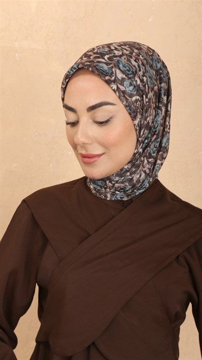 Locella Pamuk Vual Eşarp Kahve