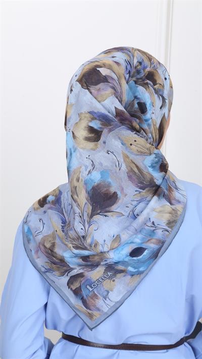 Locella Pamuk Vual Eşarp Gri-2