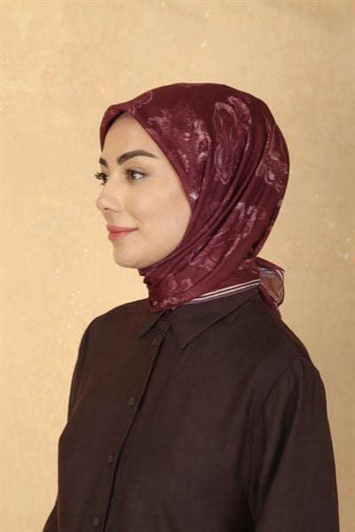 Locella Pamuk Vual Eşarp Bordo