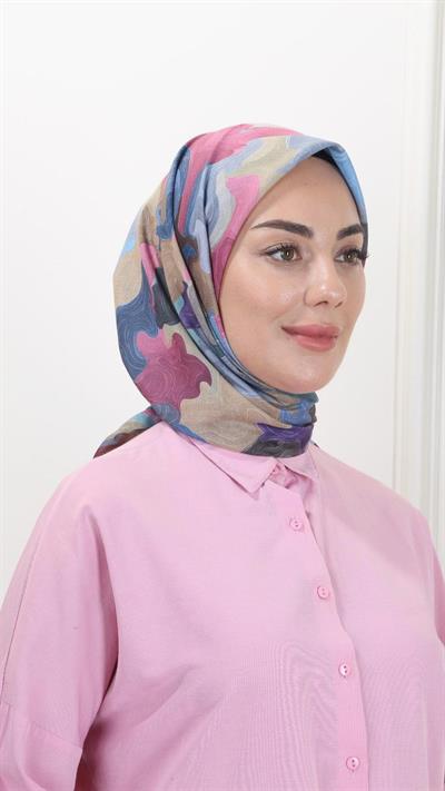 Locella Pamuk Vual Eşarp Vişne-6
