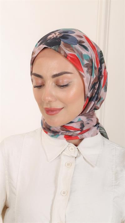 Locella Pamuk Vual Eşarp Kırmızı-11