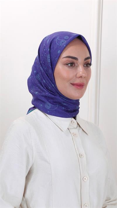 Locella Pamuk Vual Eşarp Mor-1