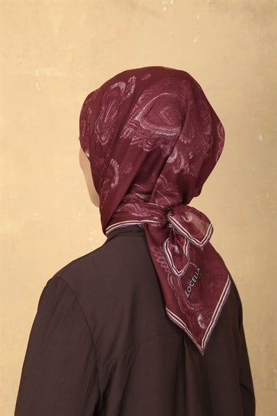 Locella Pamuk Vual Eşarp Bordo
