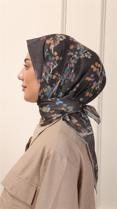 Locella Pamuk Vual Eşarp Küllü Kahve-9