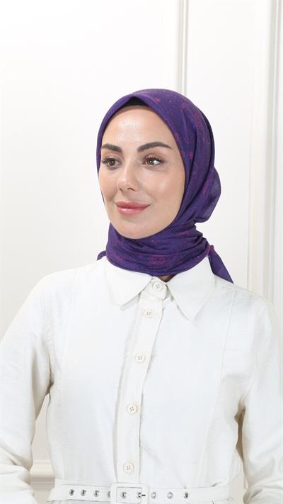 Locella Pamuk Vual Eşarp Canlı Mor-8