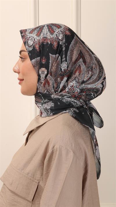 Locella Pamuk Vual Eşarp Siyah-14