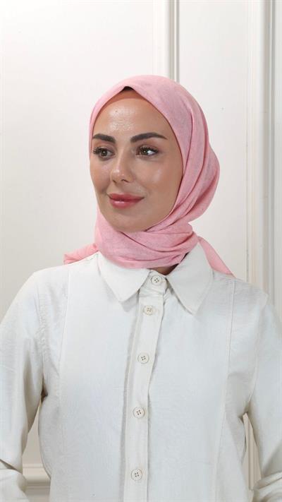 Locella Pamuk Vual Eşarp Pembe-15